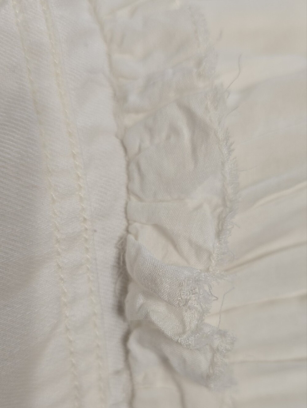 Pilcro White Shirt with Navy Stitch Detailing - Picture 7 of 9